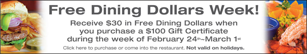 Free Dining Dollars Week!